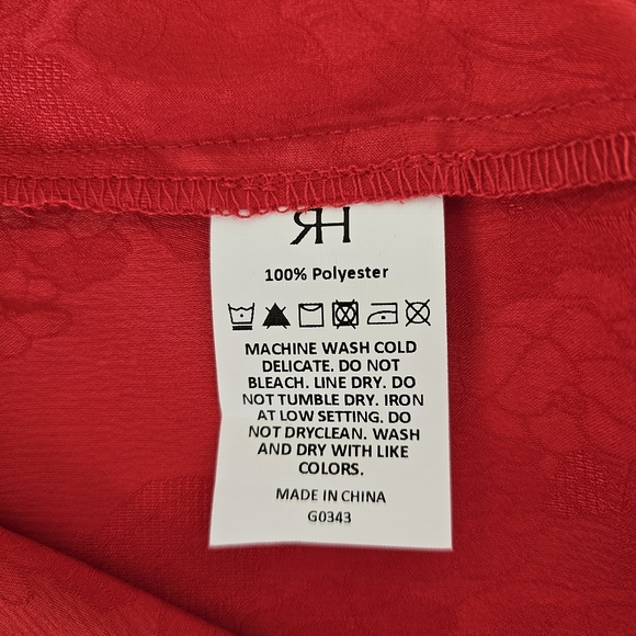 Red Midi Dress with Slit - Picture 8 of 8